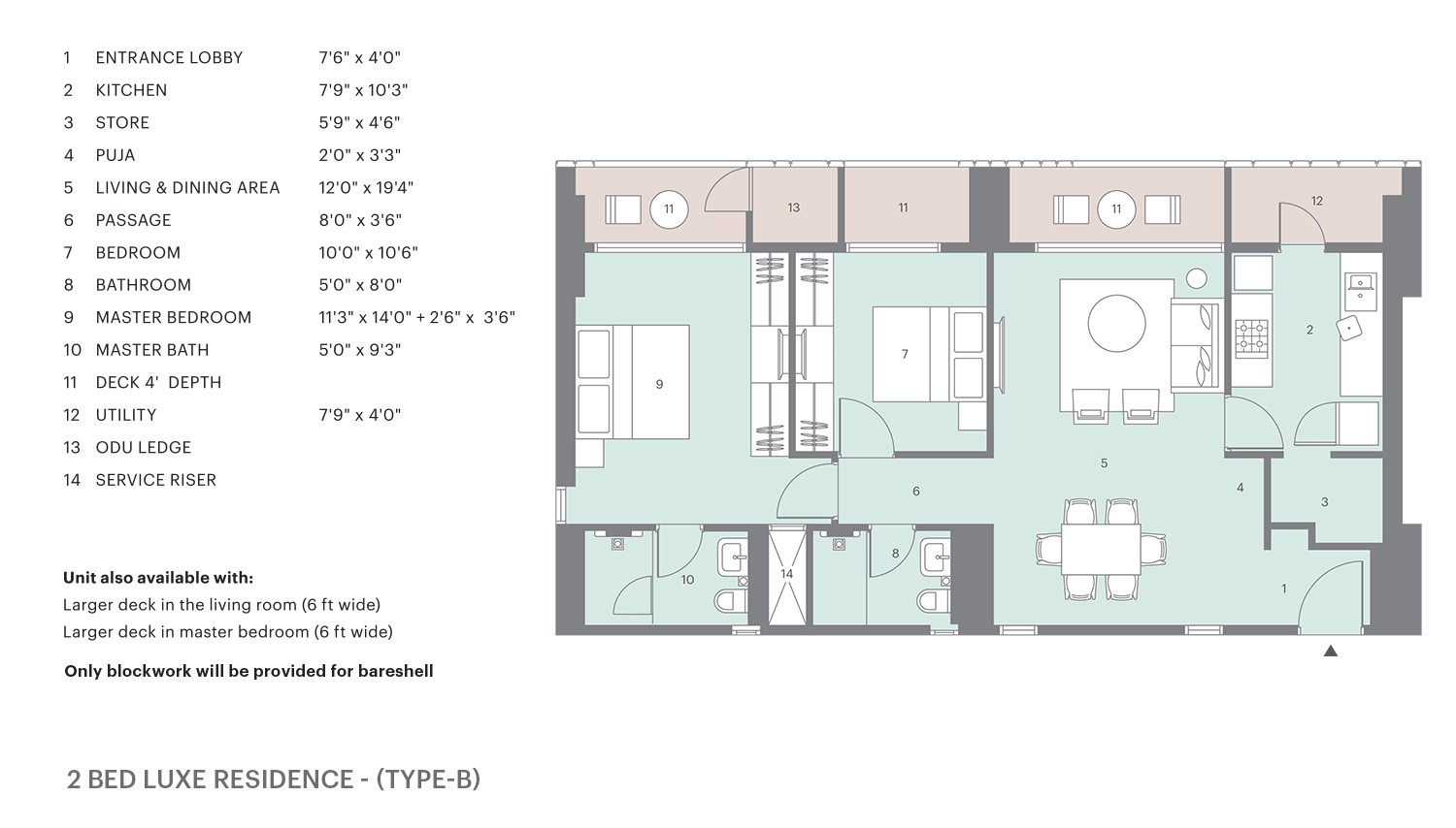 2 BED LUXE RESIDENCE TYPE B